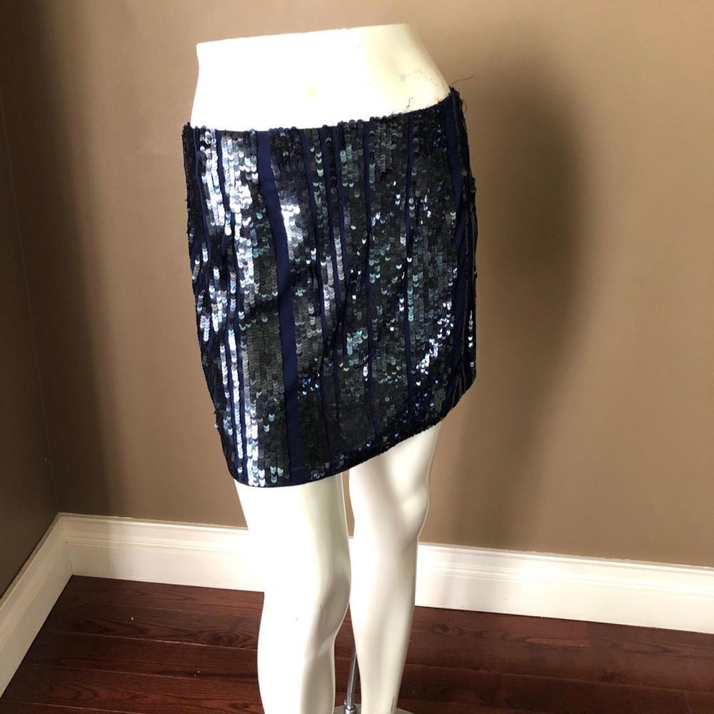 Alice + Olivia Embellished Sequins Mini Skirt NWT